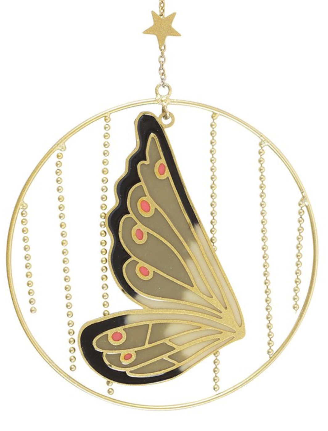Decorative Hanging Fairy Wings in Green
