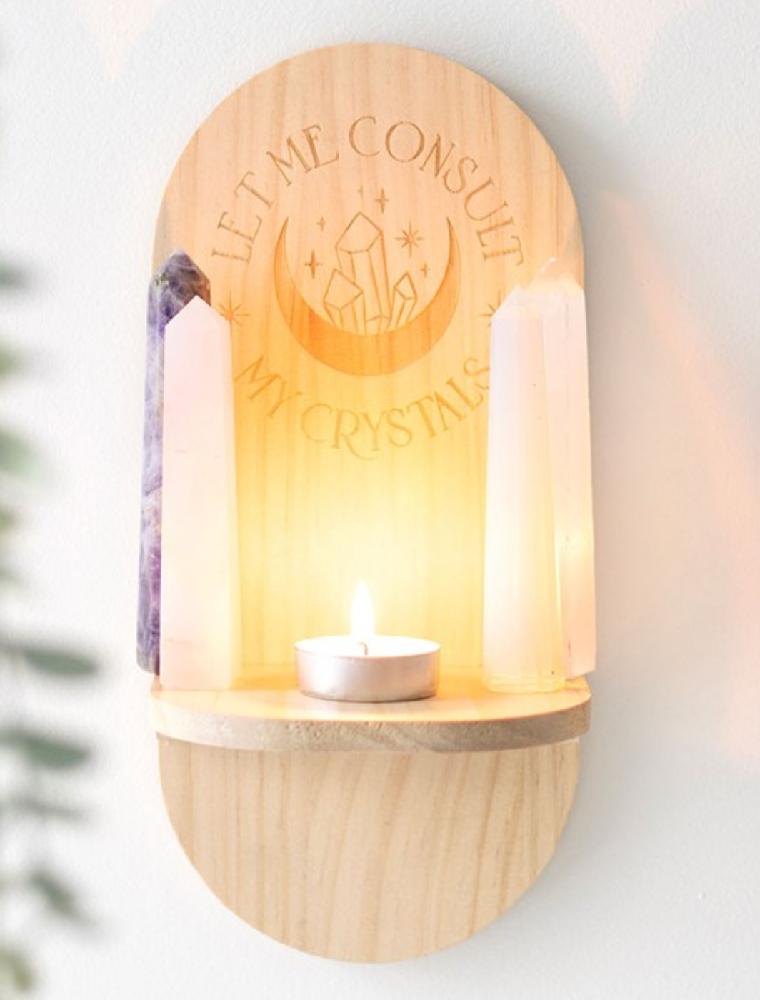 Crystal Consultation Themed Natural Altar Shelf